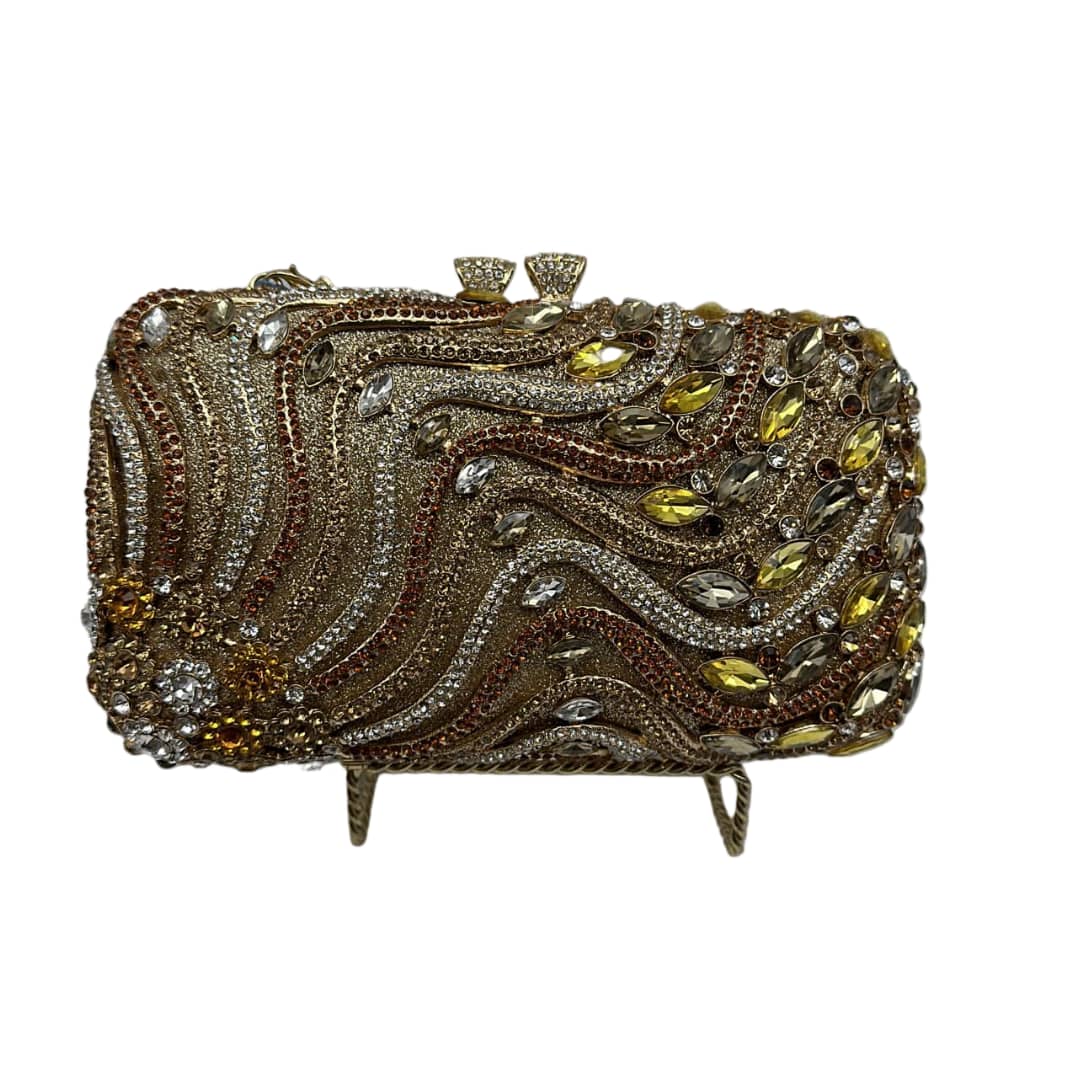 Copper Silver Wave Clutch