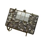 Bronze Rectangle Pearl Clutch