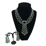 Hanging Style American Diamond Set in Emarald Green