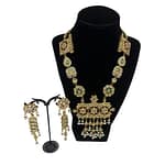 Kundan meenakari Mala set with pearls finish