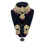 Kundan choker set with pearl and ruby