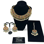 Nauratan set with pearl hanging