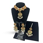 Traditional multi choker with matching earrings and tikka