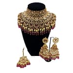 Over sized statement high end pachi kundan set