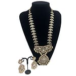 High end pachi kundan Mala set in all neutrals with pearls finish